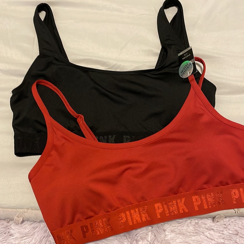 Pink sports bras